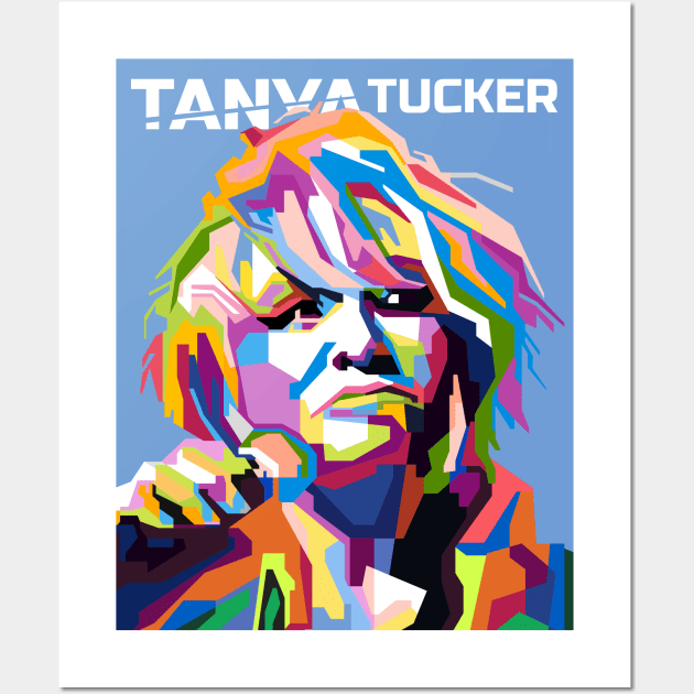 Tanya Tucker in WPAP Popart Illustrations Wall Art by smd90